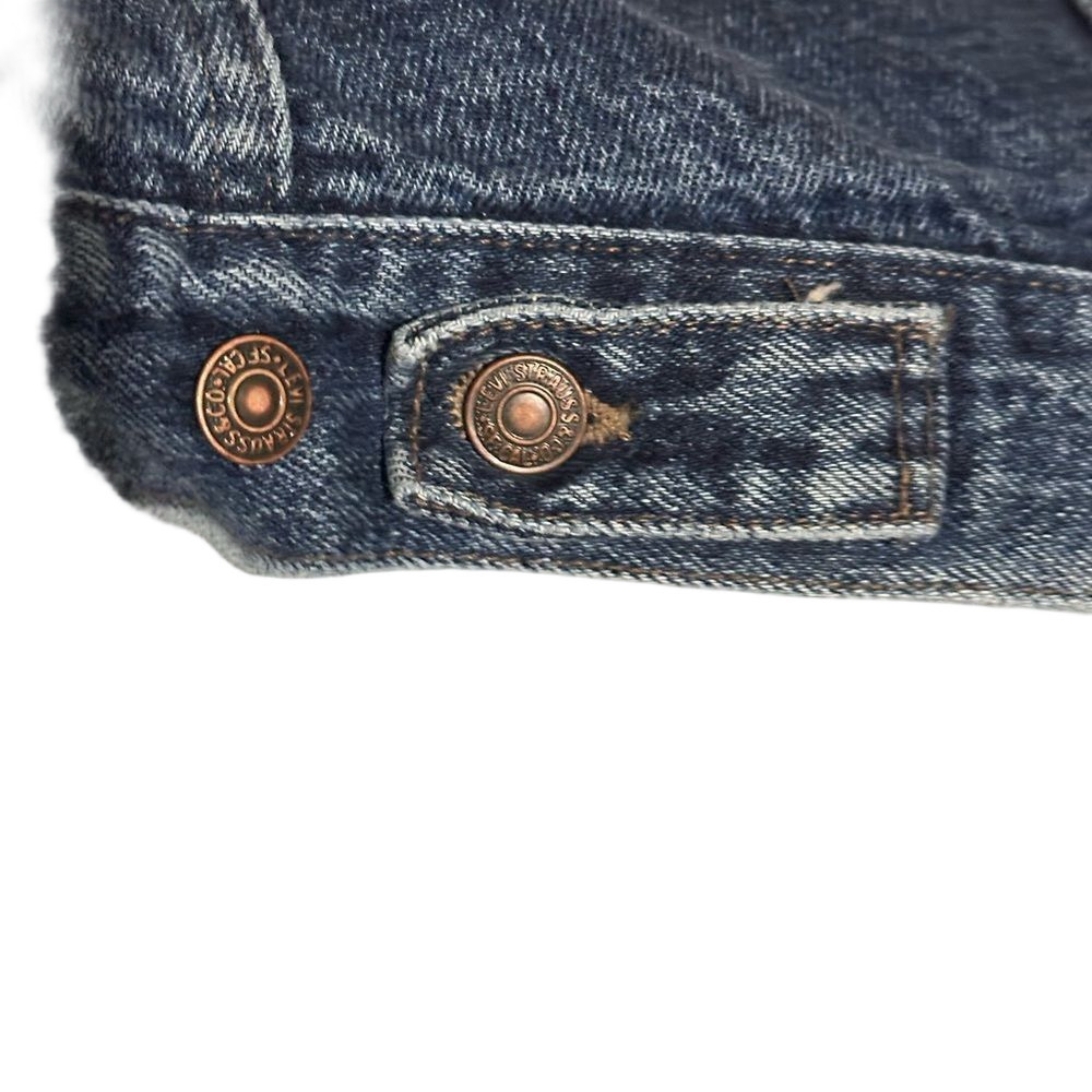 Vintage 1990s Levi’s Denim Trucker Jacket Aztec Southwestern Large - Picture 12 of 12